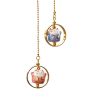 Luck Cat Car Charm Hanging Pendant Ornament Meaning Good Luck and Fortune, Pink Blue