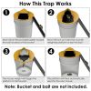 Mouse Trap Bucket,Bucket Lid Mouse Rat Trap, Reusable Humane Mouse Traps for Indoor Outdoor, Automatic Reset Bucket Lid Mouse Trap