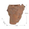 7x5.5x9" Visage Head Bust Planter, Brown - Home Wall Planter