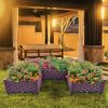 Plastic Raised Garden Bed, Set Planter Grow Boxes for Indoor & Outdoor Vegetable Fruit Flower Herb Growing Box