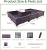 Plastic Raised Garden Bed, Set Planter Grow Boxes for Indoor & Outdoor Vegetable Fruit Flower Herb Growing Box