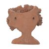 8x4x9" Visage Head Bust Planter, Brown - Home Wall Planter