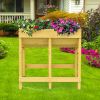 Raised Wooden Planter Vegetable Flower Bed with Liner