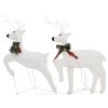 Reindeer & Sleigh Christmas Decoration 140 LEDs Outdoor White