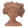 8x4x9" Visage Head Bust Planter, Brown - Home Wall Planter