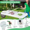 Portable Camping Fish Cleaning Table with Grid Rack and Faucet