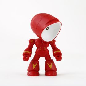 1pc Mini LED Night Light Cartoon Table Lamp Hero War Police Night Light Children's Room Bedside Table Bedroom Living Room Decoration (size: Red)