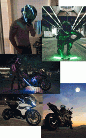 Motorcycle Helmet Lighted Strip Night Riding Helmet Light Strip LED Warning Lights (Color: Helmet light bar-green)