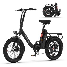 EB11 Electric Bike  500W Folding Bike 48V 10.4AH 7S Shimano Electric Bicycle (Color: Black)