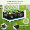 Outdoor Planter Box Self-Watering Raised Garden Bed Trellis with Water Level Indicator